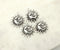 Set of 1, silver sun & moon charm, 29mm x 24mm, 1 set
